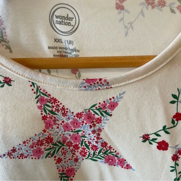 Wonder Nation Girls Long Sleeve Floral Star Dress XXL - Picture 4 of 9